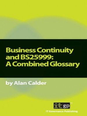 cover image of Business Continuity and BS25999